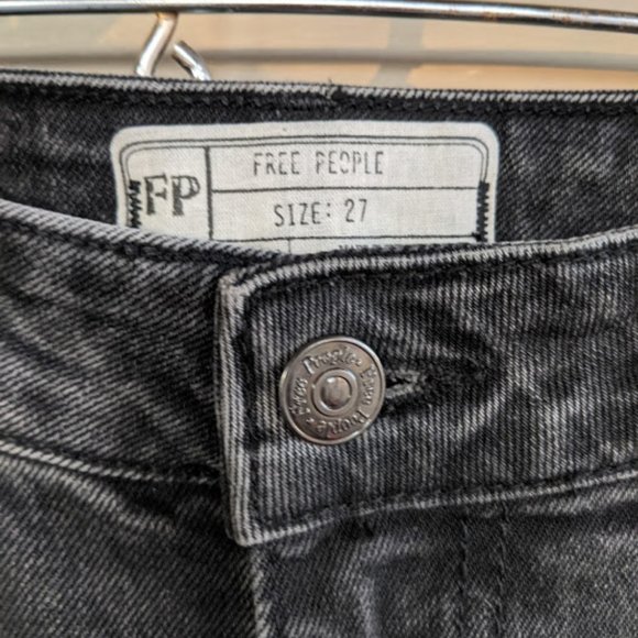 Free People Womens Jeans Black Denim Size 27 - Picture 5 of 9